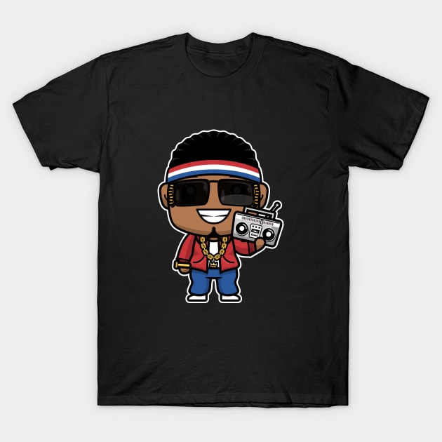 Cute Old School Rapper Kids T-Shirt by noorshine